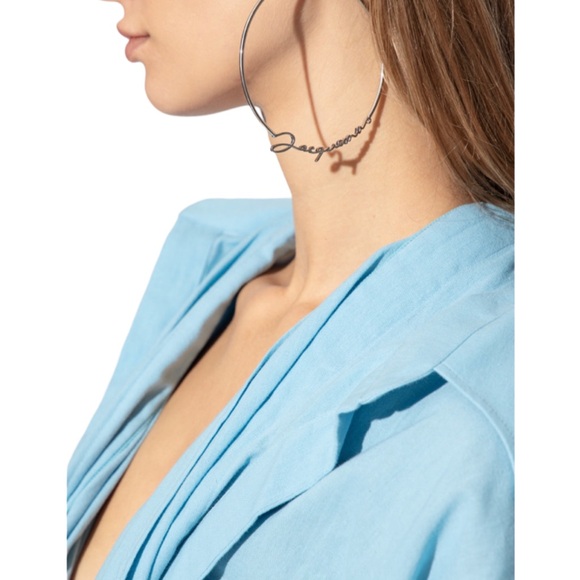 Jacquemus Silver Statement Hoop Earrings - Picture 1 of 4